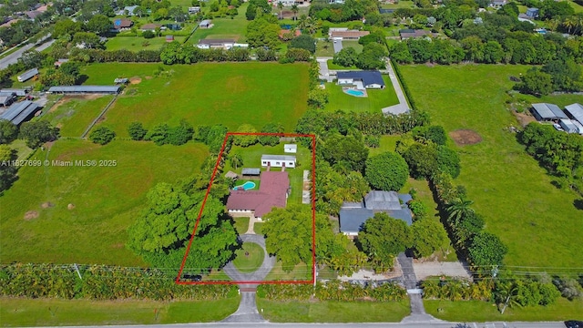 5881 SW 160th Ave, Southwest Ranches, FL 33331 - aerial view of property's location featuring property parcel outlined