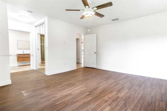 5881 SW 160th Ave, Southwest Ranches, FL 33331 - spare room with wood finished floors and ceiling fan