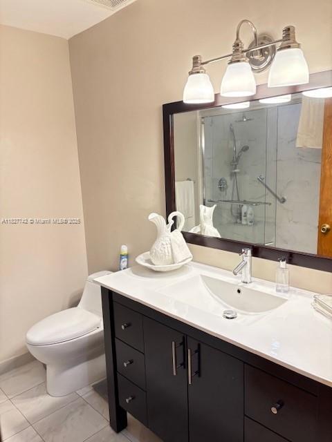 13736 SW 12th St, Miami, FL 33184 - full bathroom featuring vanity and a shower with door