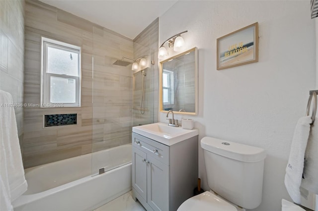 2714 Fillmore St, Hollywood, FL 33020 - bathroom featuring vanity, shower / washtub combination, and marble finish floors