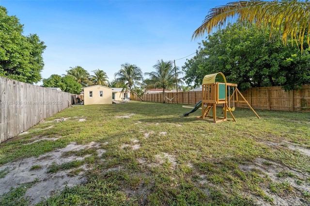 2714 Fillmore St, Hollywood, FL 33020 - fenced backyard with a playground