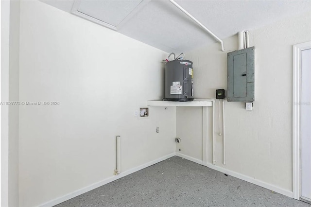 6065Waycross Drive, Spring Hill, FL 34606 - laundry area with electric panel, electric water heater, hookup for a washing machine, and hookup for an electric dryer