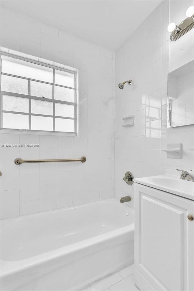 750 84th St, Miami Beach, FL 33141 - bathroom featuring vanity and shower / tub combination