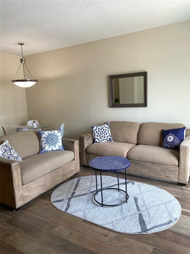 50 Menores Ave Unit 711, Coral Gables, FL 33134 - living area with wood finished floors and a textured ceiling