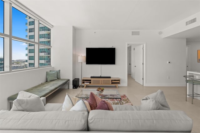 3301 NE 1st Ave Unit H2412, Miami, FL 33137 - living room featuring light tile patterned floors