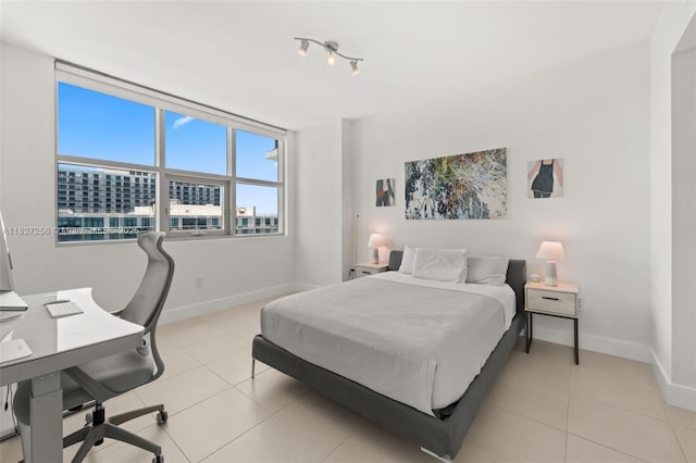 3301 NE 1st Ave Unit H2412, Miami, FL 33137 - bedroom featuring light tile patterned floors and a desk