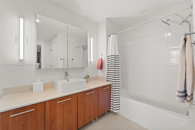 3301 NE 1st Ave Unit H2412, Miami, FL 33137 - full bathroom with vanity, shower / tub combo, and tile patterned floors