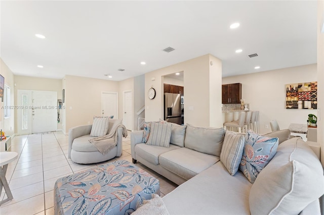 371 NE 32nd Ter, Homestead, FL 33033 - living area featuring light tile patterned floors and recessed lighting