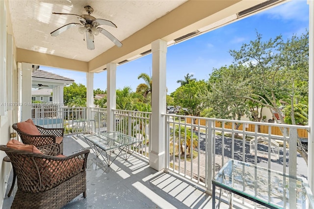371 NE 32nd Ter, Homestead, FL 33033 - balcony with a ceiling fan