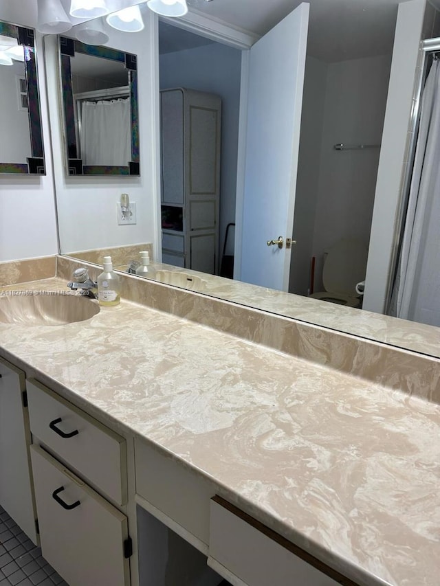 7310 Ashford Pl Unit 304, Delray Beach, FL 33446 - bathroom with vanity and a shower with curtain