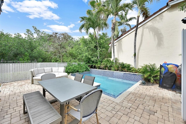 1151 W Lake St, Hollywood, FL 33019 - view of pool featuring a patio area and outdoor lounge area