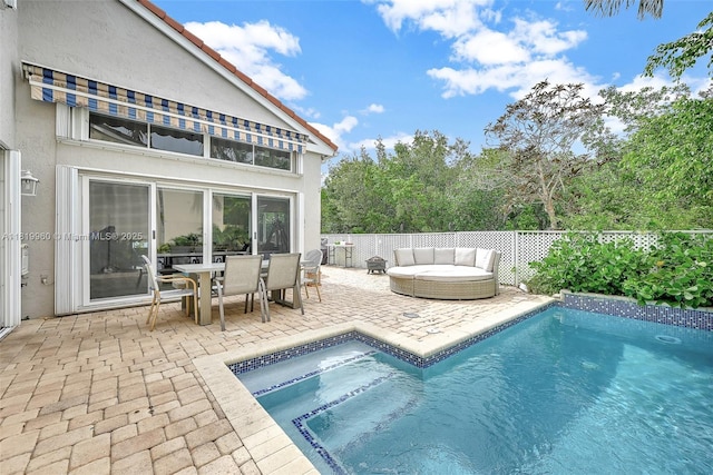 1151 W Lake St, Hollywood, FL 33019 - view of pool featuring a patio area, outdoor dining space, and outdoor lounge area