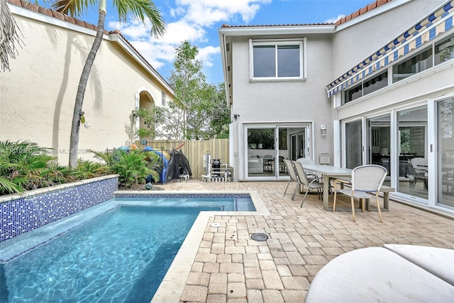 1151 W Lake St, Hollywood, FL 33019 - view of swimming pool with a patio and outdoor dining area