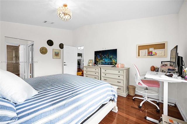 1151 W Lake St, Hollywood, FL 33019 - bedroom with dark wood-type flooring