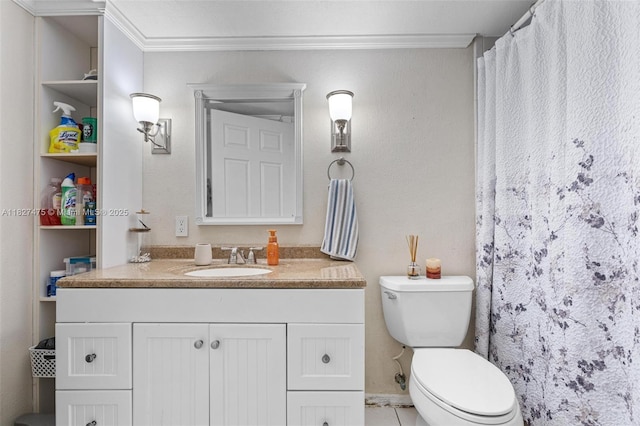 1360 S Audubon Dr, Homestead, FL 33035 - full bath featuring vanity, crown molding, and tile patterned floors