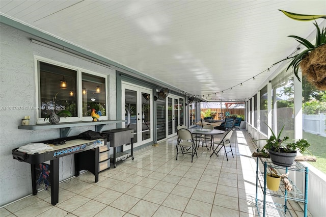 1360 S Audubon Dr, Homestead, FL 33035 - sunroom / solarium with french doors, plenty of natural light, and outdoor dining space