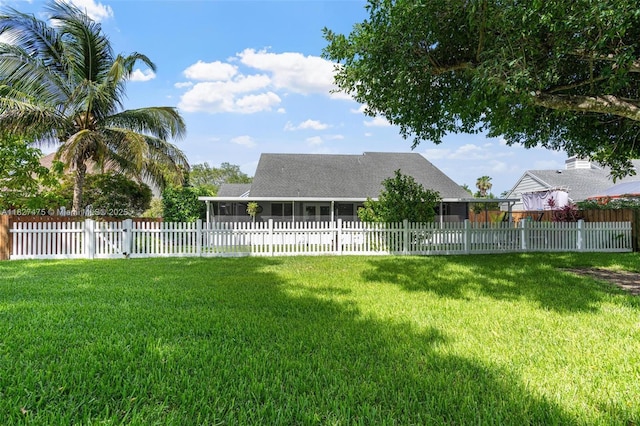 1360 S Audubon Dr, Homestead, FL 33035 - fenced yard featuring a sunroom