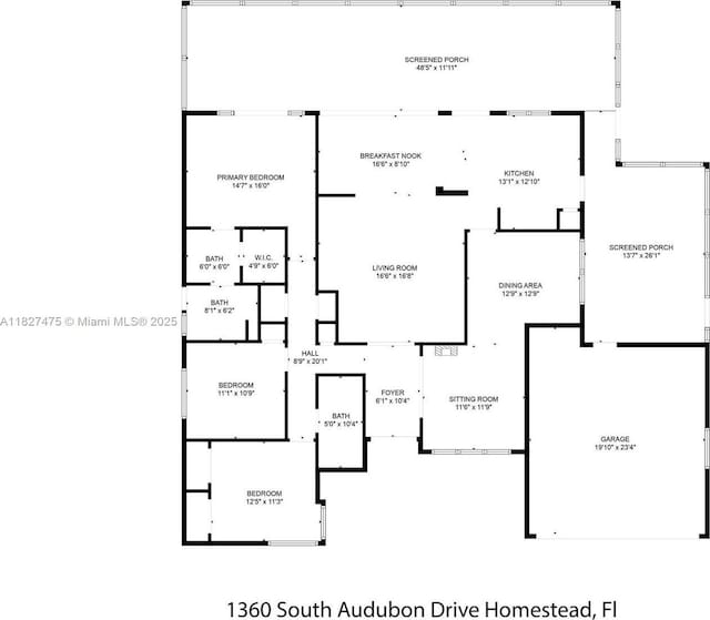 1360 S Audubon Dr, Homestead, FL 33035 - view of floor plan / room layout
