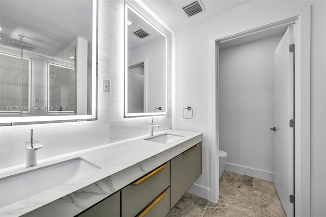 200 Sunrise Dr Unit 200C, Key Biscayne, FL 33149 - full bathroom with double vanity and a shower stall