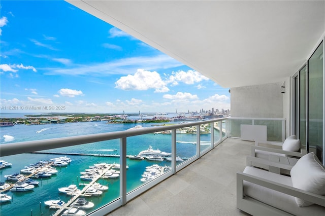 450 Alton Rd Unit 2705, Miami Beach, FL 33139 - balcony with a water view, view of marina, and a view of city