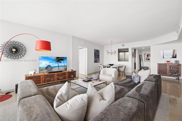 450 Alton Rd Unit 2705, Miami Beach, FL 33139 - living area featuring baseboards