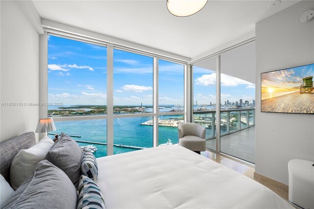 450 Alton Rd Unit 2705, Miami Beach, FL 33139 - bedroom with a wall of windows and multiple windows