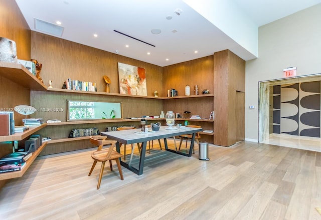 2020 N Bayshore Dr Unit 2005, Miami, FL 33137 - home office with wood finished floors, recessed lighting, and wood walls