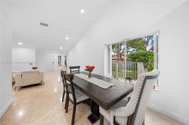 4361 Mahogany Ridge Dr, Weston, FL 33331 - dining room with recessed lighting and high vaulted ceiling