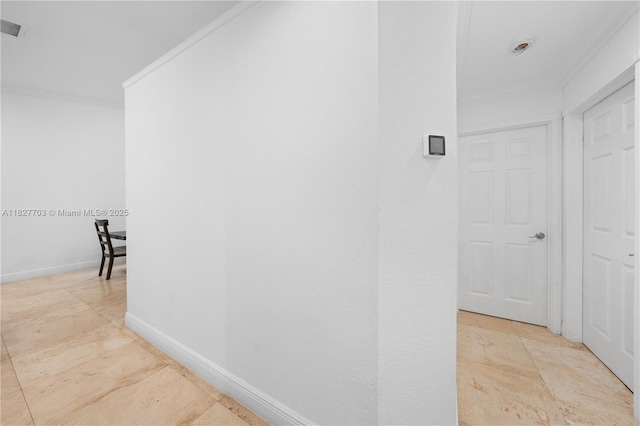 4361 Mahogany Ridge Dr, Weston, FL 33331 - hall with ornamental molding and baseboards
