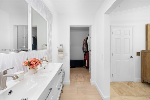 4361 Mahogany Ridge Dr, Weston, FL 33331 - bathroom with double vanity and tile patterned floors