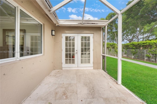 4361 Mahogany Ridge Dr, Weston, FL 33331 - unfurnished sunroom with french doors