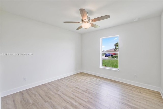 1119 NW 19th St, Cape Coral, FL 33993 - empty room featuring light wood-type flooring and ceiling fan