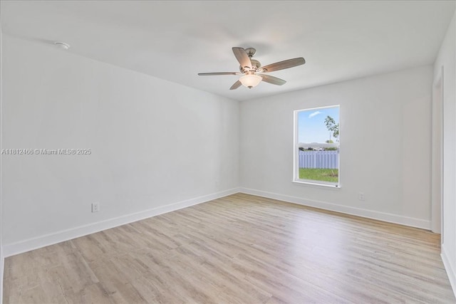 1119 NW 19th St, Cape Coral, FL 33993 - unfurnished room featuring light wood finished floors and a ceiling fan