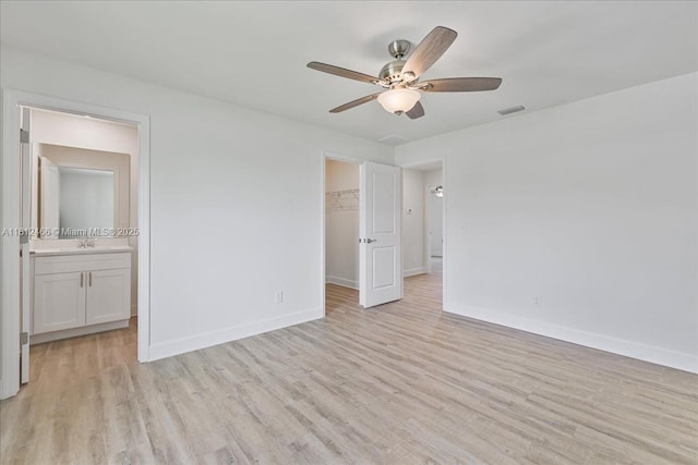 1119 NW 19th St, Cape Coral, FL 33993 - spare room featuring light wood-style floors and ceiling fan
