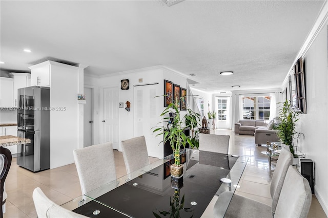 2260 SW 84th Way, Miramar, FL 33025 - dining space featuring light tile patterned floors, crown molding, and recessed lighting