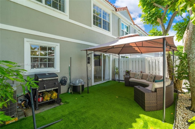 2260 SW 84th Way, Miramar, FL 33025 - view of yard with a gazebo and an outdoor hangout area