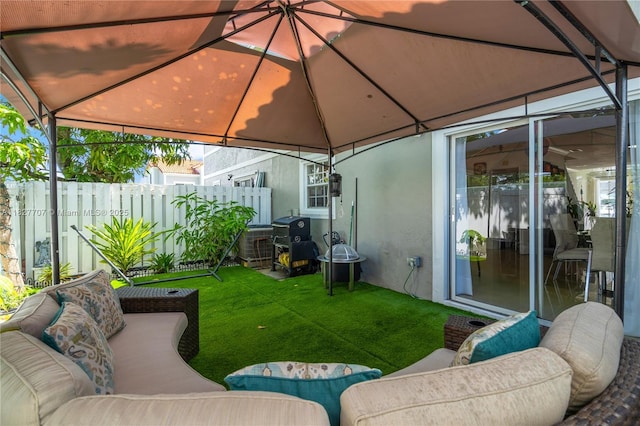 2260 SW 84th Way, Miramar, FL 33025 - view of patio with a gazebo and an outdoor hangout area