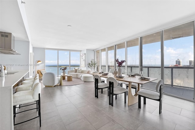 495 Brickell Ave Unit 3901, Miami, FL 33131 - sunroom / solarium featuring a water view