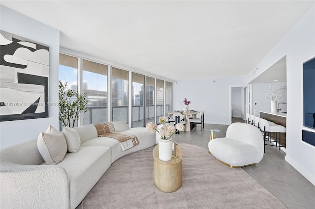 495 Brickell Ave Unit 3901, Miami, FL 33131 - living area with baseboards and concrete flooring
