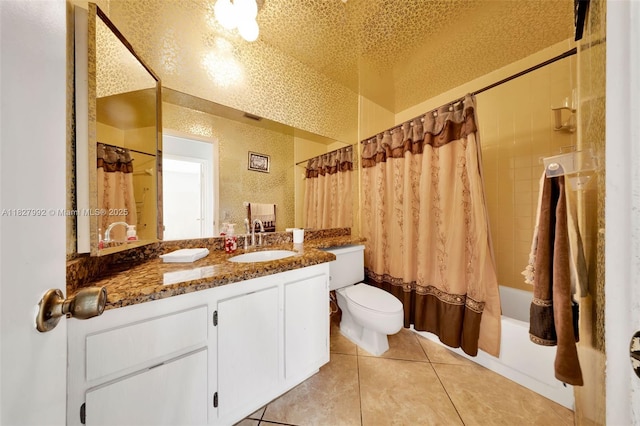 1115 NE 1st Ct Unit A, Hallandale Beach, FL 33009 - bathroom with vanity, tile patterned floors, and shower / bath combo with shower curtain