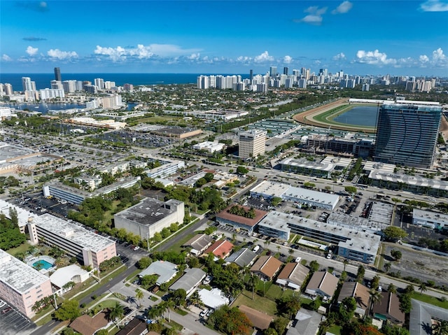 1115 NE 1st Ct Unit A, Hallandale Beach, FL 33009 - aerial view of property's location featuring city skyline and a nearby body of water