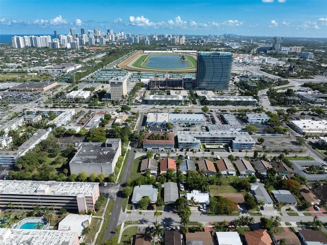1115 NE 1st Ct Unit A, Hallandale Beach, FL 33009 - aerial view of property and surrounding area featuring skyline