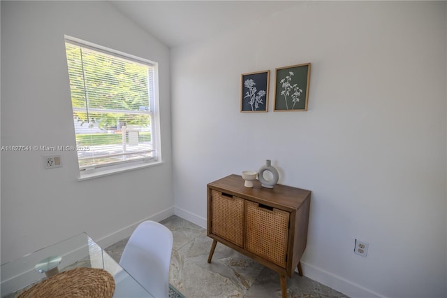 2125 SW 26th St, Miami, FL 33133 - sitting room with baseboards and lofted ceiling