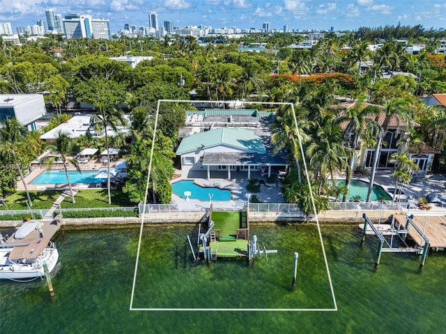 1375 N Biscayne Point Rd, Miami Beach, FL 33141 - view of urban area featuring a pool area and a nearby body of water