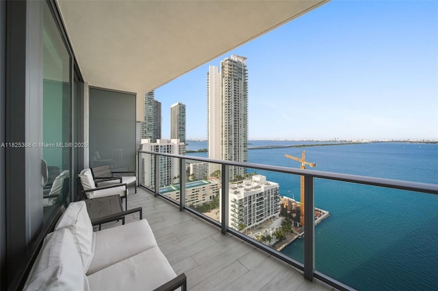 460 NE 28th St Unit 2407, Miami, FL 33137 - balcony with a water view