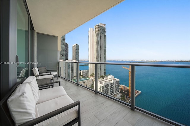 460 NE 28th St Unit 2407, Miami, FL 33137 - balcony featuring a water view