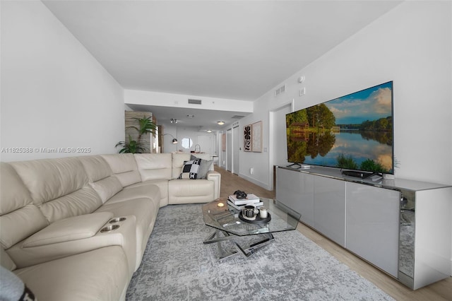 460 NE 28th St Unit 2407, Miami, FL 33137 - living area featuring light wood-style floors