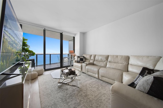 460 NE 28th St Unit 2407, Miami, FL 33137 - living room featuring floor to ceiling windows