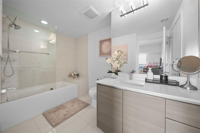 460 NE 28th St Unit 2407, Miami, FL 33137 - bathroom featuring vanity, tile patterned floors, and shower / washtub combination