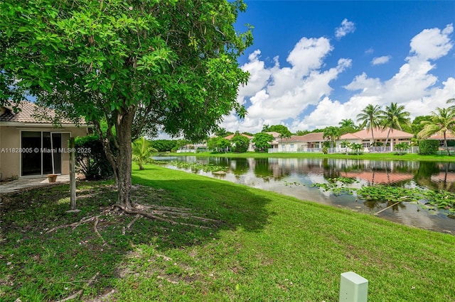 3843 Oak Ridge Cir, Weston, FL 33331 - view of green lawn featuring a water view